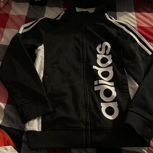 Adidas Kids Black and White Track Jacket